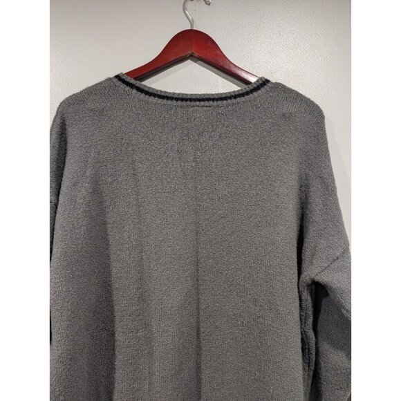 Torrid Womens Size 0/L/12 Grey Crew Neck Sweater Camo Star Long Sleeve Warm - Picture 15 of 16